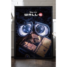 Wall E Siyah Ahşap Çerçeveli Poster, Dekoratif Film Duvar Tablosu