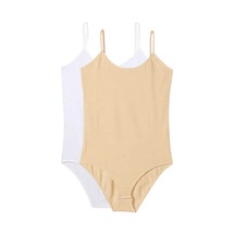 2 Adet İp Askılı Kadın Çıtçıtlı Body Beyaz Ve Ten Çok Renkli