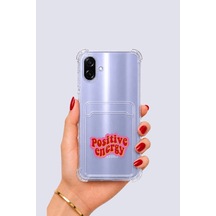 Samsung Galaxy Uyumlu A07 Kartlıklı Pozitif Enerji Desenli Kılıf