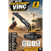 Uzaktan Kumandalı 8 Fonksiyon Şarjlı 640 Derece Dönebilen Vinç Oyuncak İş Makinesi 27 Cm. Toycraft 8 Kanal