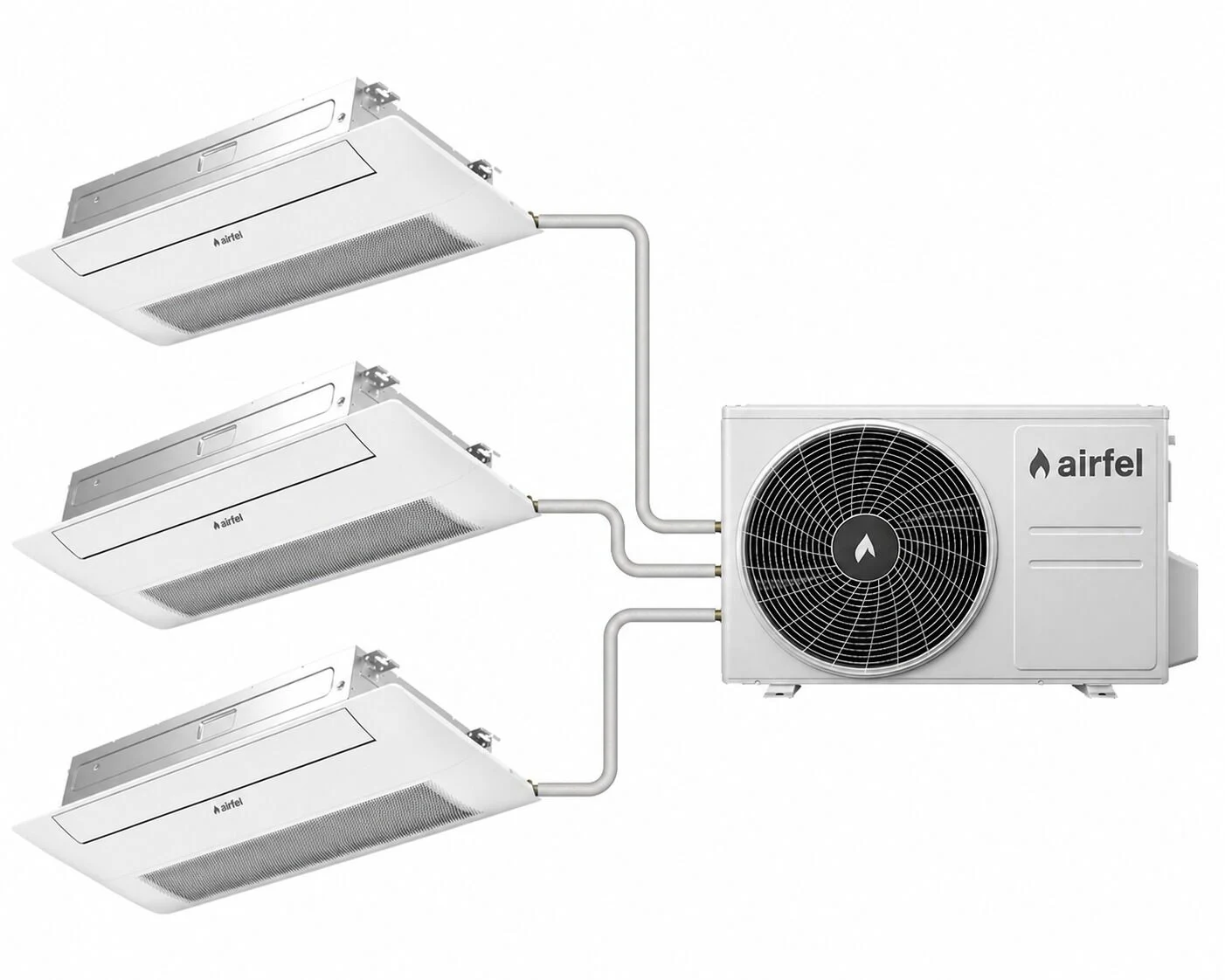 Airfel Multi 3LMX80N 27.000 BTU/H Dış 9 + 9 + 9 İç Tek Yön Kaset Tipi Klima