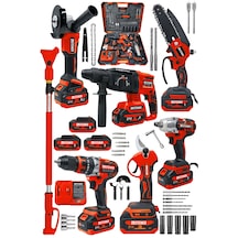 Steiner 21v Şarjlı Kırıcı Delici + Makas + Dal Budama + Matkap + Taşlama + Somun Sökme + Teleskop K70013