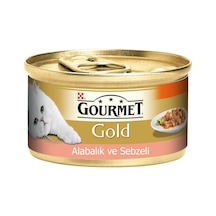 Gourmet Gold Alabalık ve Sebzeli Konserve Yetişkin Kedi Maması 85 G