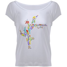 Surreal Life - Kadın Geniş Yaka T-Shirt Kadın Geniş Yaka Tişört