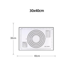 Jms Siyah Silikon Pişirme Mat Pad Fırın Tepsisi Pizza Hamur Makinesi Pasta Mutfak Aletleri Yapışmaz Haddeleme Hamur Mat Pişirme Araçları Bakeware, Boyut: 30x40cm