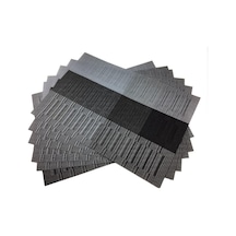 Novahub Siyah Pvc Placemat Masa Mat Pad 6 Adet İçecek Şarap Altlıkları Bambu Placemats Yemek Masası Yer Mat Mutfak Ve Masa Örtüleri Siyah Siyah