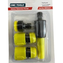 Cmc Sulama Tabancası 4'lü Set, Plastik Gövde, 1/2 Ve 3/4 Adaptör, Püskürtme Ucu, Cmc5137 -