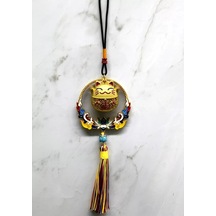 Renkli Püsküllü Şans Kedisi Feng Shui Askılık Alk4452 Çok Renkli 94995759