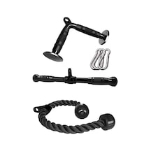 Çalışma Istasyonu Aparatları - Fitness Aparatları Seti - V Bar - Lat Triceps Bar - Triceps Halat
