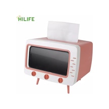 B Kağıt Havlu-tv Doku Kutusu Organizatör Cep Telefonu Tutucu İle Masaüstü Kağıt Tutucu Dağıtıcı Yaratıcı Doku Kutusu Depolama Peçete Kılıfı