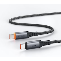 Lexroo Ca-2040 Type-c Type-c 100w Pd Hızlı E-marker Çipli Örgü Poweroff Kablo 1.2m Siyah Standart