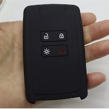 Renault Talisman Megane 4 Kadjar Captur Silikon Anahtar Kılıf Siyah