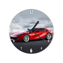 Kırmızı Ferrari 812 Özel Tasarım Duvar Saati (408148843) Kırmızı