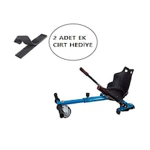 Hoverkart Elektrikli Kaykay Koltuk Scooter Aparat Mavi + Ek Cırt