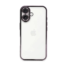 Apple iPhone Uyumlu - 16 Plus Kılıf Lensli Silikon - Mor