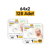 Protection Yenidoğan Bebek Bezi 1 Numara 2-5 Kg 128 Adet 2 Li Jumbo Set, Maksimum Koruma Diğer
