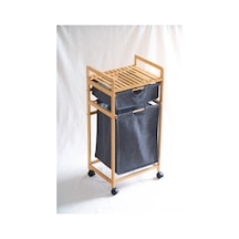 Acar Bambu Çamaşır Sepeti - 85 X 41.3 X 32.5 Cm Gri