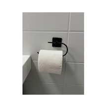 Buççin Online Mağaza Oval Kendiliğinden Yapışkanlı Siyah Paslanmaz Metal Kapaksız Tuvalet Kağıtlığı Aparatı Çok Renkli