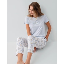 Arnetta 3622-s Kısa Kol Pijama Takımı Mavi