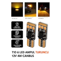 Canbus T10 Park Ve Plaka Ampulü 12/24v Turuncu Ccs Pro Led Teknoloji