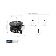 Cadac Safari Chef 30 Hp Barbekü - Kartuşlu Gümüş - Siyah