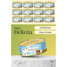 Plus Delizzia / Kıyılmış Ton Balıklı Yetişkin Kedi Maması 85g X 12 Adet