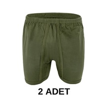 2 Adet Erkek Arjantin Penye Boxer Asker Yeşili 001
