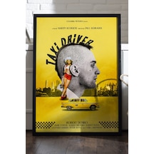 Taxi Driver Siyah Ahşap Çerçeveli Poster, Film Duvar Tablosu