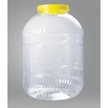 Benim - Sarı Kapaklı Şeffaf Gövde Turşu Bidonu 3 Litre Sku: Smg8690010204363 Açık Gri