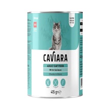 Caviara Kedi Konservesi Sos İçinde Et Parçacıklı Somonlu 415 Gr