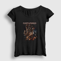 Presmono Kadın Vengeful Disturbed T-shirt Siyah