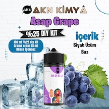 Asap Grape Yoğun Dıy Kit Siyah Üzüm Buz Gıda Aroması %25 Oranda Aroma İçerir Hazır Değildir 100 Ml
