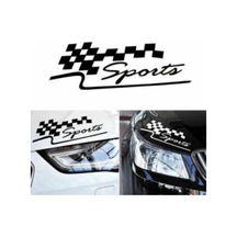 Sports Far Üstü Veya Kaporta Sticker Sağ-sol Siyah 2 Adet 30 10 Cm3134