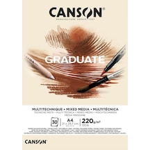 Canson Çizim Bloğu Graduate Mıx Medıa Natural 30 Syf A4 220 Gr