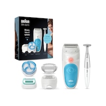 Braun Silk-épil 5 Epilasyon / Tüy Çıkarıcı İçin Kadın Epilatörü, Bikini Düzeltici Saç Düzeltici Mahrem Bölge , Vücut İçin Düzeltici Ve Masaj Dahil, 5-815, Beyaz/mavi