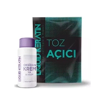 Keratinli Gri Toz Açıcı, Oksidan Kremli Set - Yakmadan Saç Rengi Ve Boya Açıcı Set 30g,60ml 90gr
