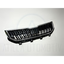 Skoda Karoq 57a 2018-2026 Kromlu Ön Panjur Set Siyah