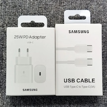 Samsung Samsung 25w Süper Hızlı Şarj Cihazı Tip C Kablo S24/s23/s22/s21/s20/note10+/z Flip/fold/a Serisi Bize 1