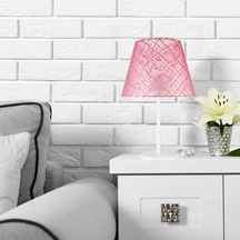 Elva Abajur Beyaz Ayak / Pembe File Şapka Diğer