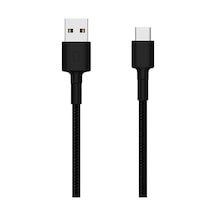 Geeroyoo Usb-c Hızlı Şarj Kablosu - Dayanıklı Örgü Tasarım, 100cm, Siyah - Samsung, Oneplus, Huawei Uyumlu