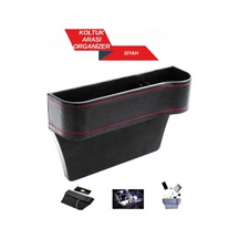 Araba Koltuk Arası Bardak Tutucu Organizer Siyah Set Oto Bardaklı