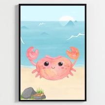 Besay Aqua:sevimli Deniz Canlıları Çocuk Odası Posteri Dekoratif 3lü Set A2 Çerçevesiz