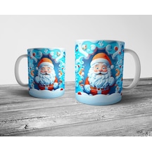 Noel Baba Yılbaşı Christmas Kupa Bardak Model 12 Çok Renkli