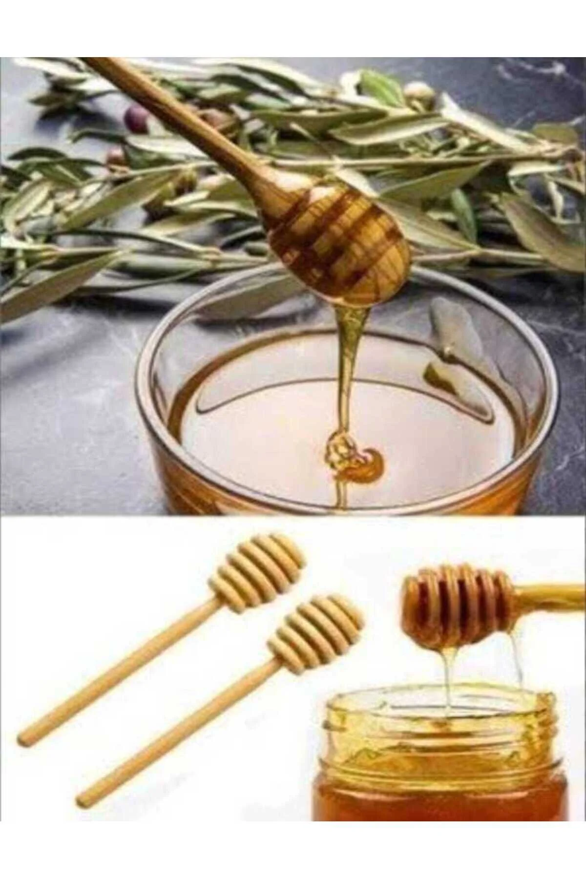 Ahşap Bal Kaşığı 2 Li Bal, Reçel, Pekmez İçin Uygun