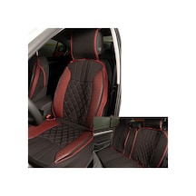 Jeep Grand Cheroke Yeni Lüx Oto Koltuk Minderi Ön Arka 5'li Set Elegance Serisi Siyah Kırmızı