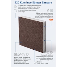 220 Kum Esnek İnce Sünger Zımpara 120x100x12 Mm - Ahşap Metal Mutfak Ve Hassas Yüzey Temizleme Padi