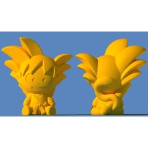 Sevimli Chibi Goku Figürü - Dragon Ball Anime Karakteri Masaüstü Dekorasyonu