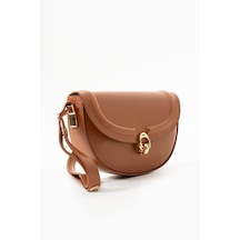 Acı Kahverengi Suni Deri Ayarlanabilir Askılı El ,kol Ve Omuz Çantası Açık Taba