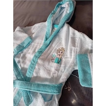 Özdilek Dsny Frozen Snowflake Mavı Nak. Bornoz 9-10 Çok Renkli