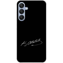 Samsung Galaxy A25 Uyumlu Atanın İzi İmza Baskılı Silikon Kılıf Renkli